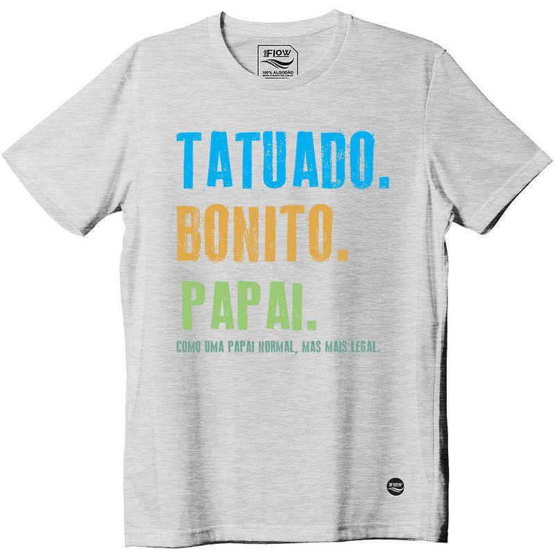 tatuado bonito papai camiseta