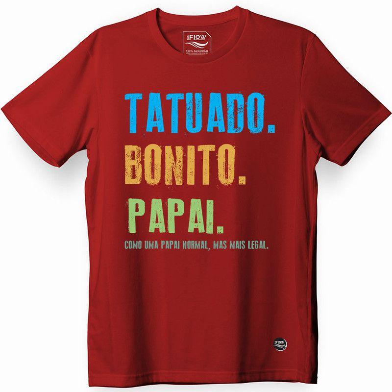 tatuado bonito papai camiseta