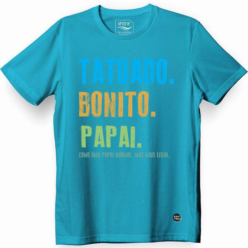 tatuado bonito papai camiseta