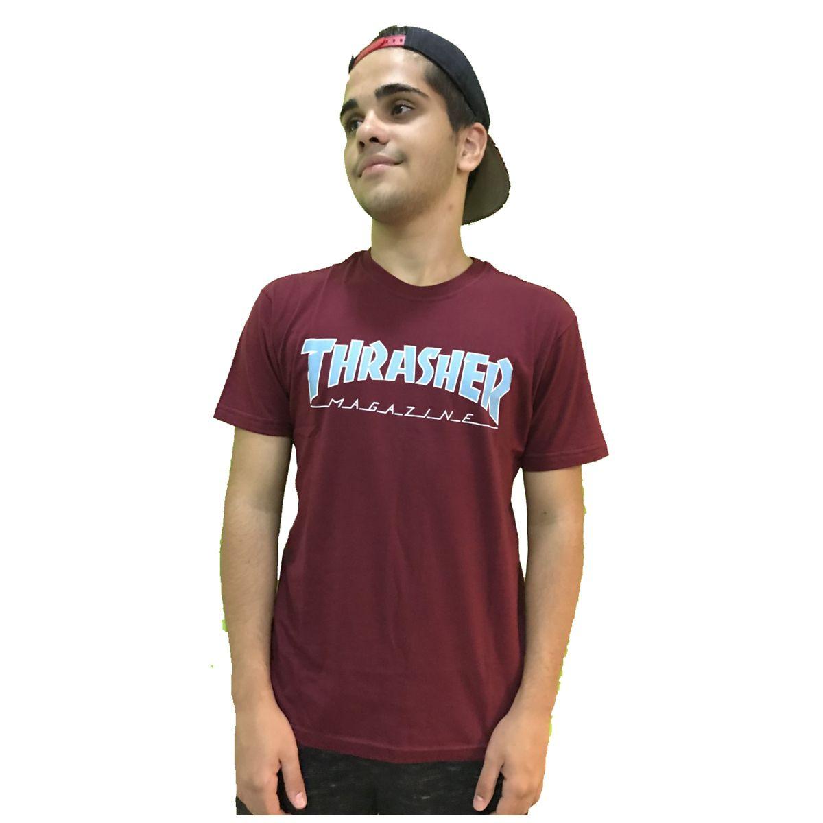 camiseta thrasher vinho