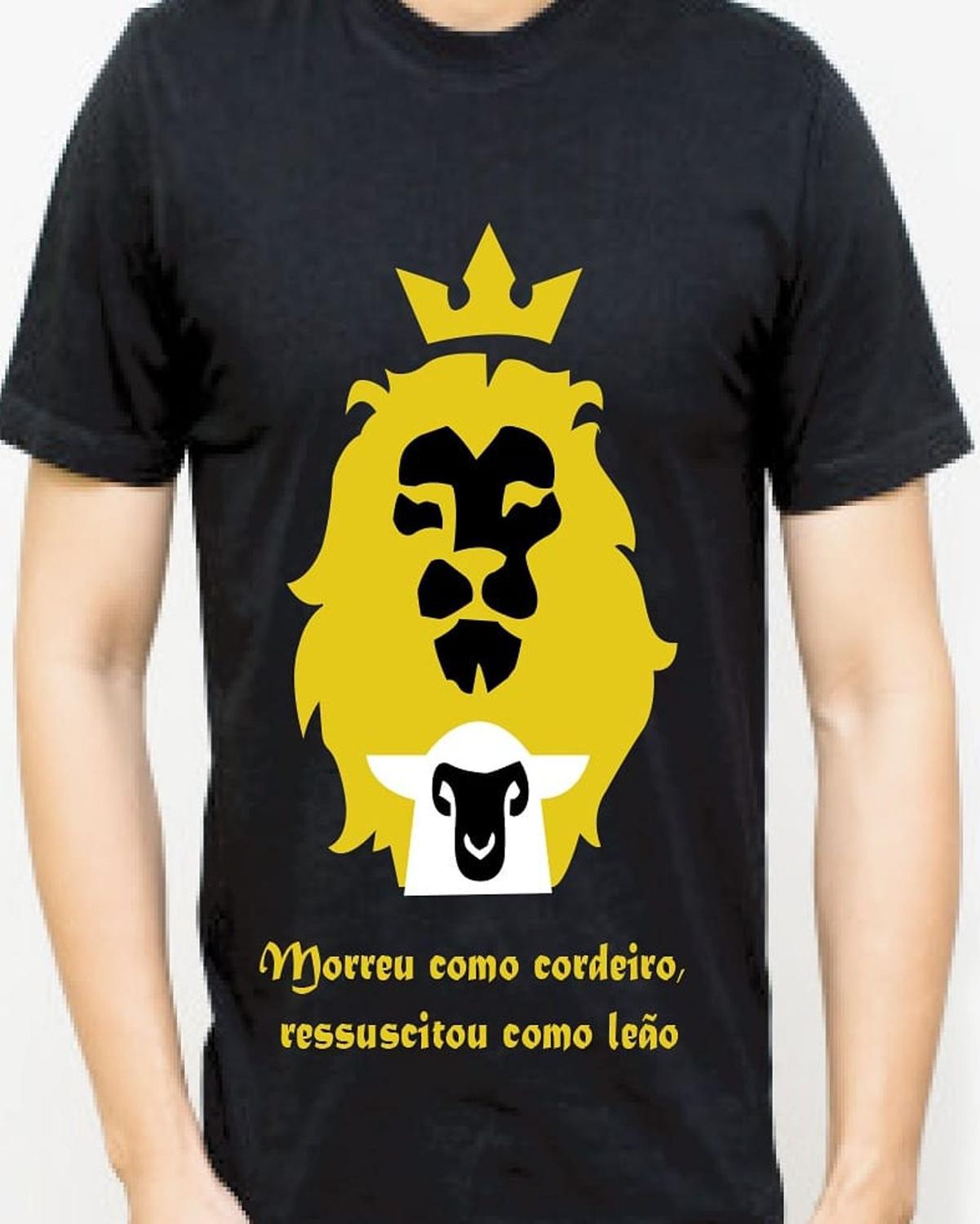 Camiseta Unissex Cordeiro E Leao Tam M Produtshirt Outros Moda E Acessorios Magazine Luiza