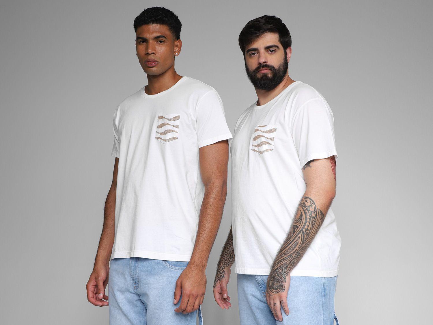 Camiseta Vista Magalu Estonata Bolso Estampado