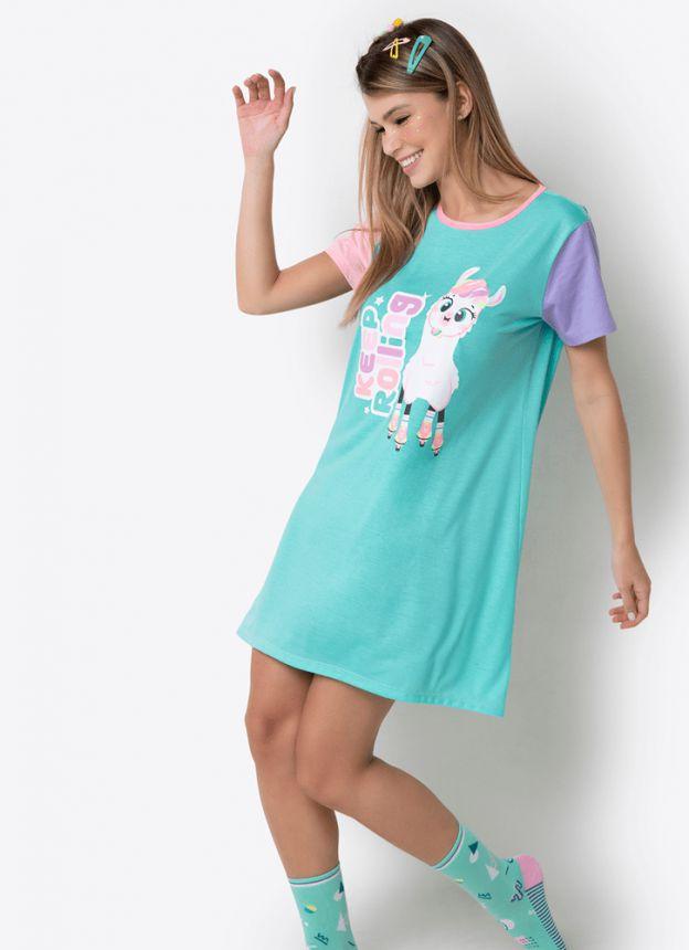 Camisola adulto eco lhama retro puket - Camisola Feminina - Magazine Luiza