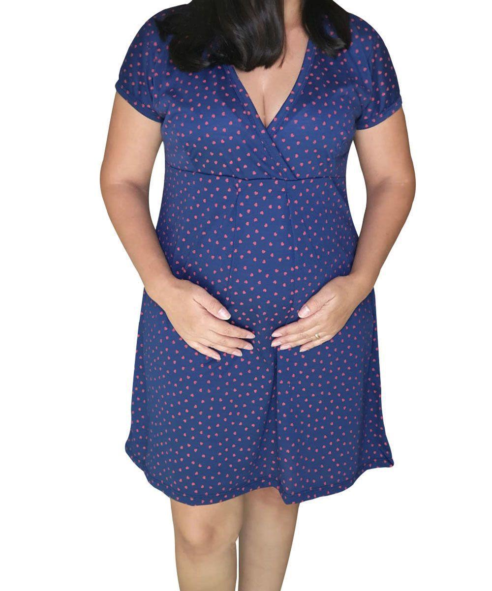 Camisola Manga Curta Amamentação Coração Linda Gestante - Camisolas,  Pijamas e Robes Gestante - Magazine Luiza