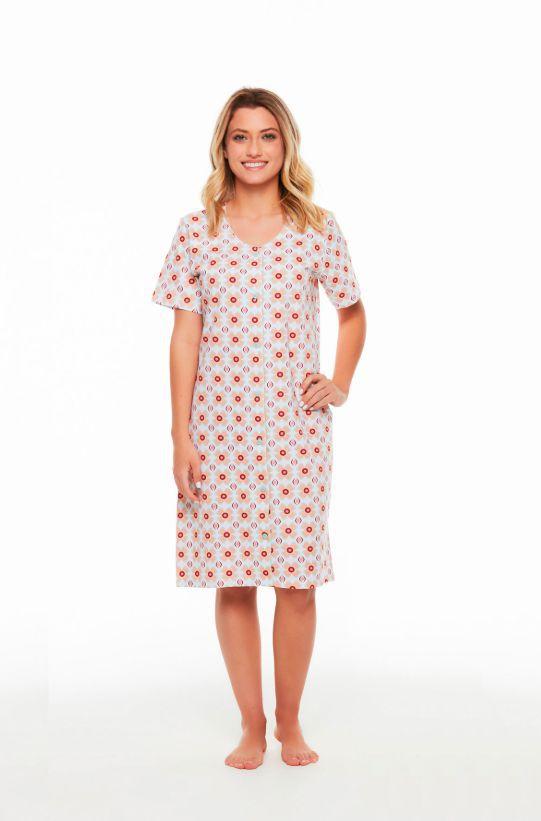 Camisola Manga Curta Florida c/ Botões em Algodão Sonhart - Camisola  Feminina - Magazine Luiza