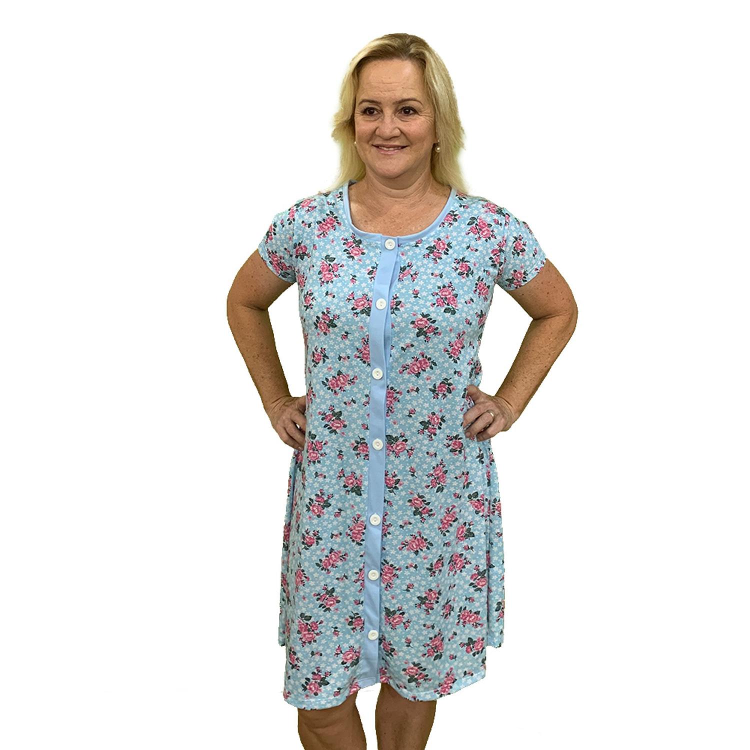 camisola com botão na frente plus size