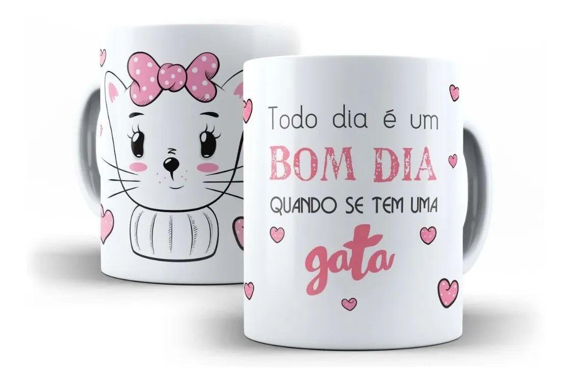 Caneca Porcelana Pet Gatos Todo Dia É Um Bom Dia Mãe De Gata - Villa Caneca  - Canecas - Magazine Luiza