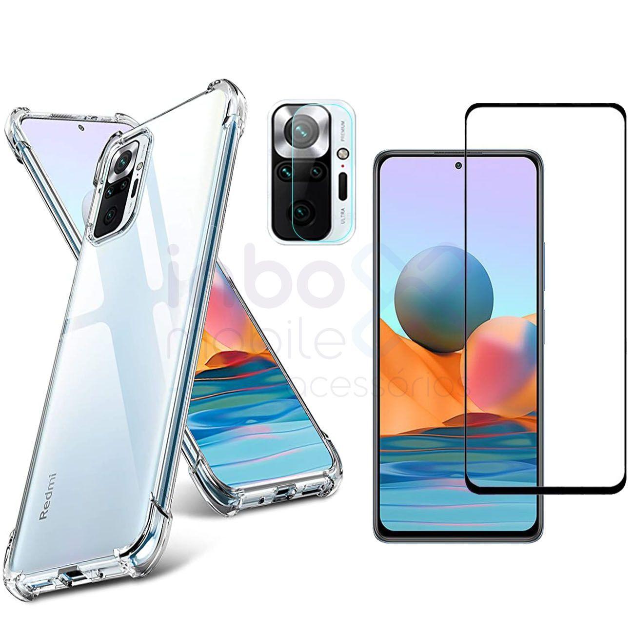 Capa Anti Queda Xiaomi Redmi Note 10 + Pelicula 3D + Camera - INBOXMOBILE -  Kit Capinha e Película para Celular - Magazine Luiza