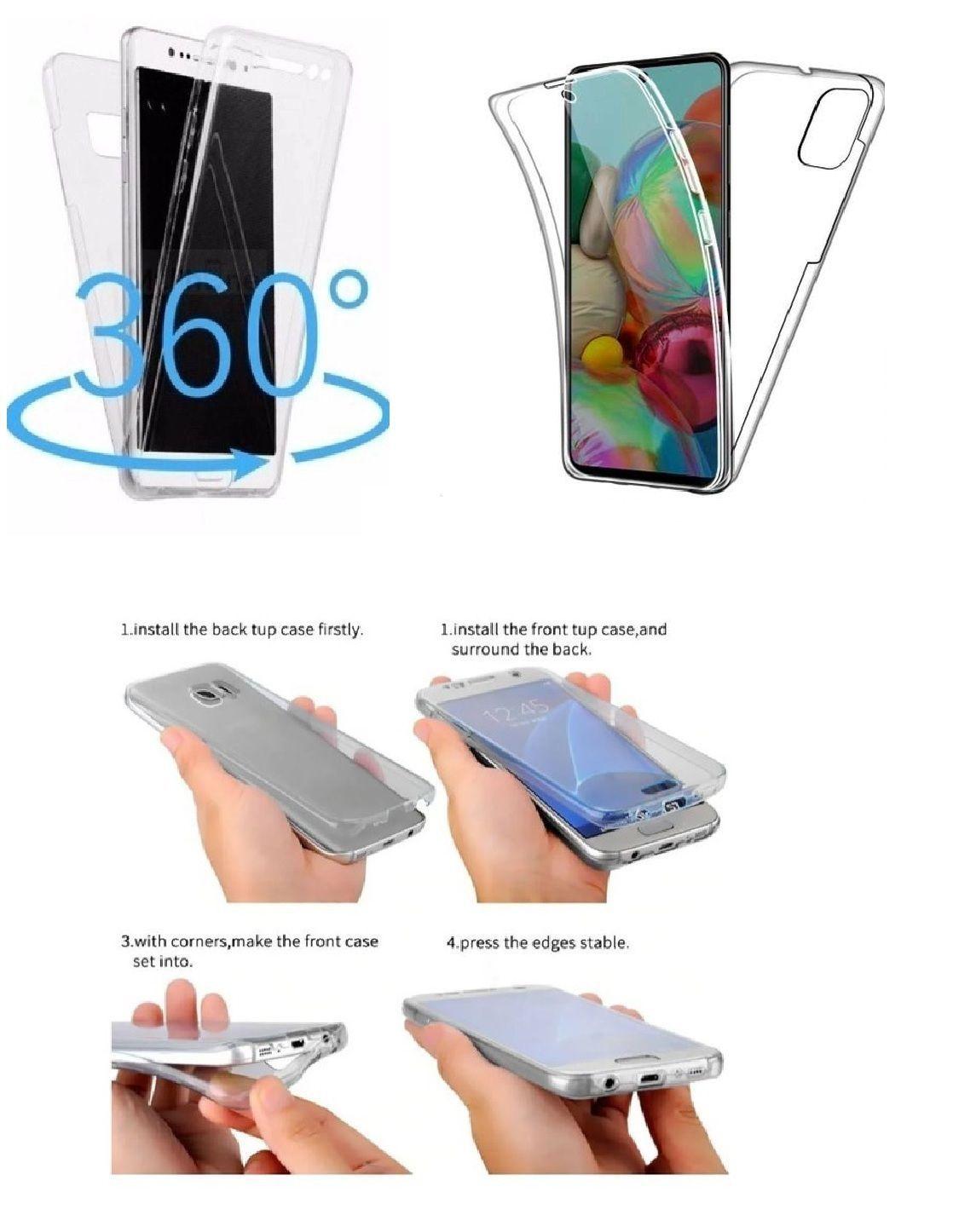 Capa de corpo inteiro 360 para Samsung A51 A71 de silicone