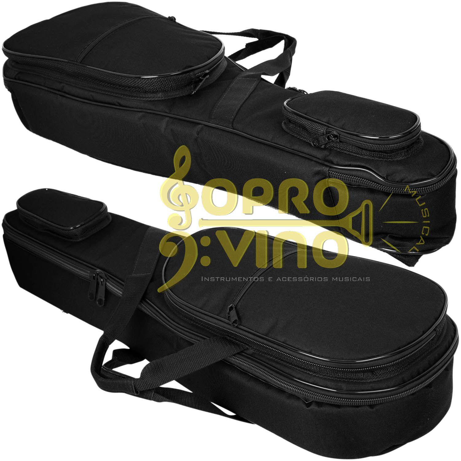 Capa Bag Violino Extra Luxo com Bolsos Cor Preto LP Bags + Flanela