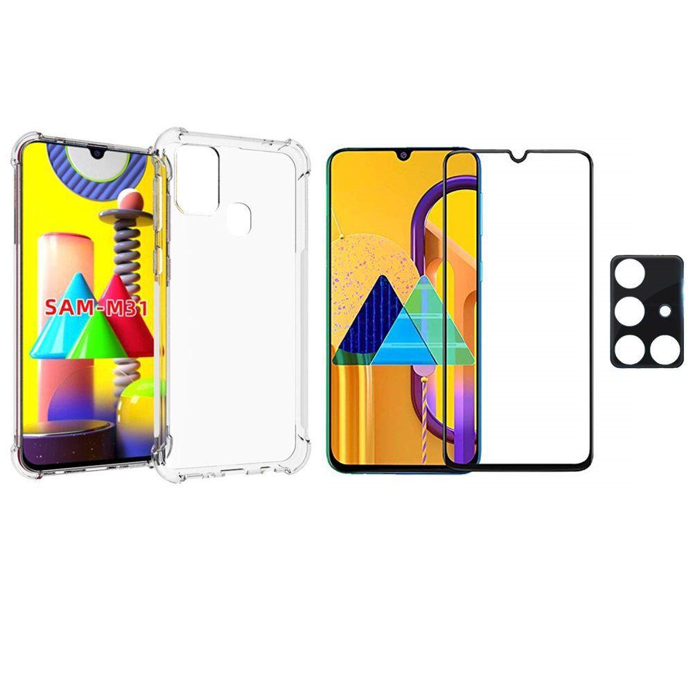 Capa Capinha Anti Impacto + Pelicula 3D + Pelicula de Camera Para Samsung  M31 6.4 - Russo Shop - Kit Capinha e Película para Celular - Magazine Luiza