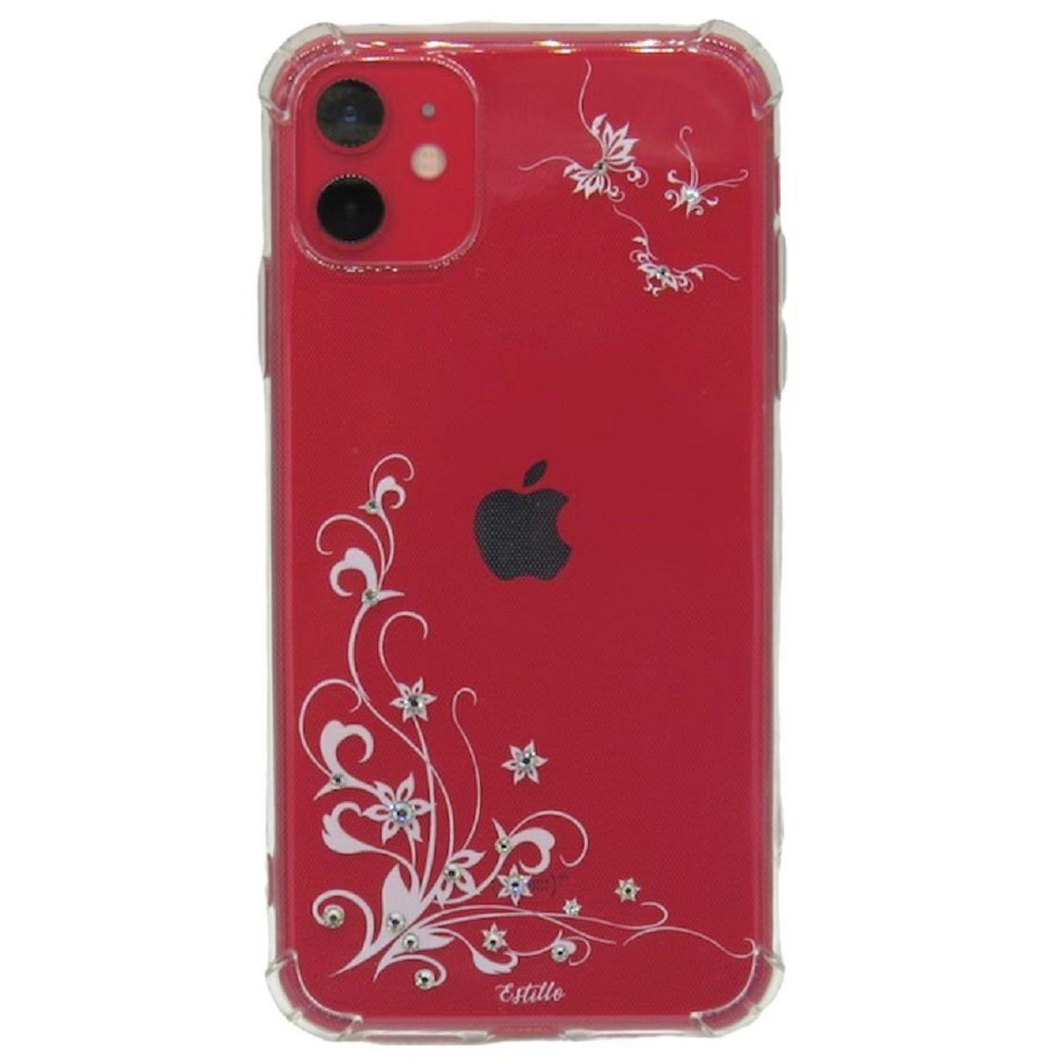 Capa Capinha Case iPhone 12 PROMAX Cristal Estillo Anti Shock Feminina Flor  Canto Branca - Capinha de Celular - Magazine Luiza