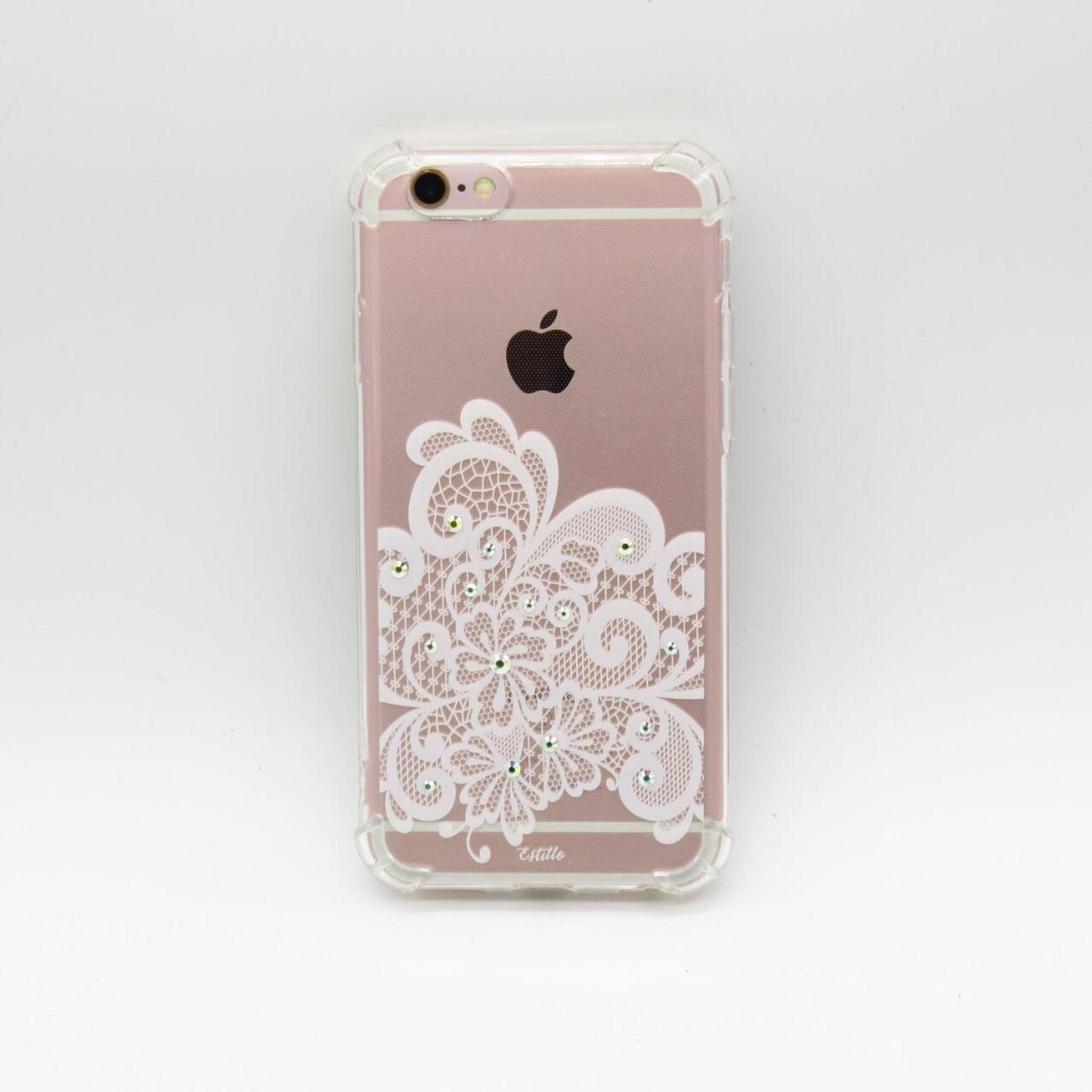 Capa Capinha Case iPhone 6/6S Cristal Estillo Anti Shock Feminina Estampada  flor rendada - Capinha de Celular - Magazine Luiza