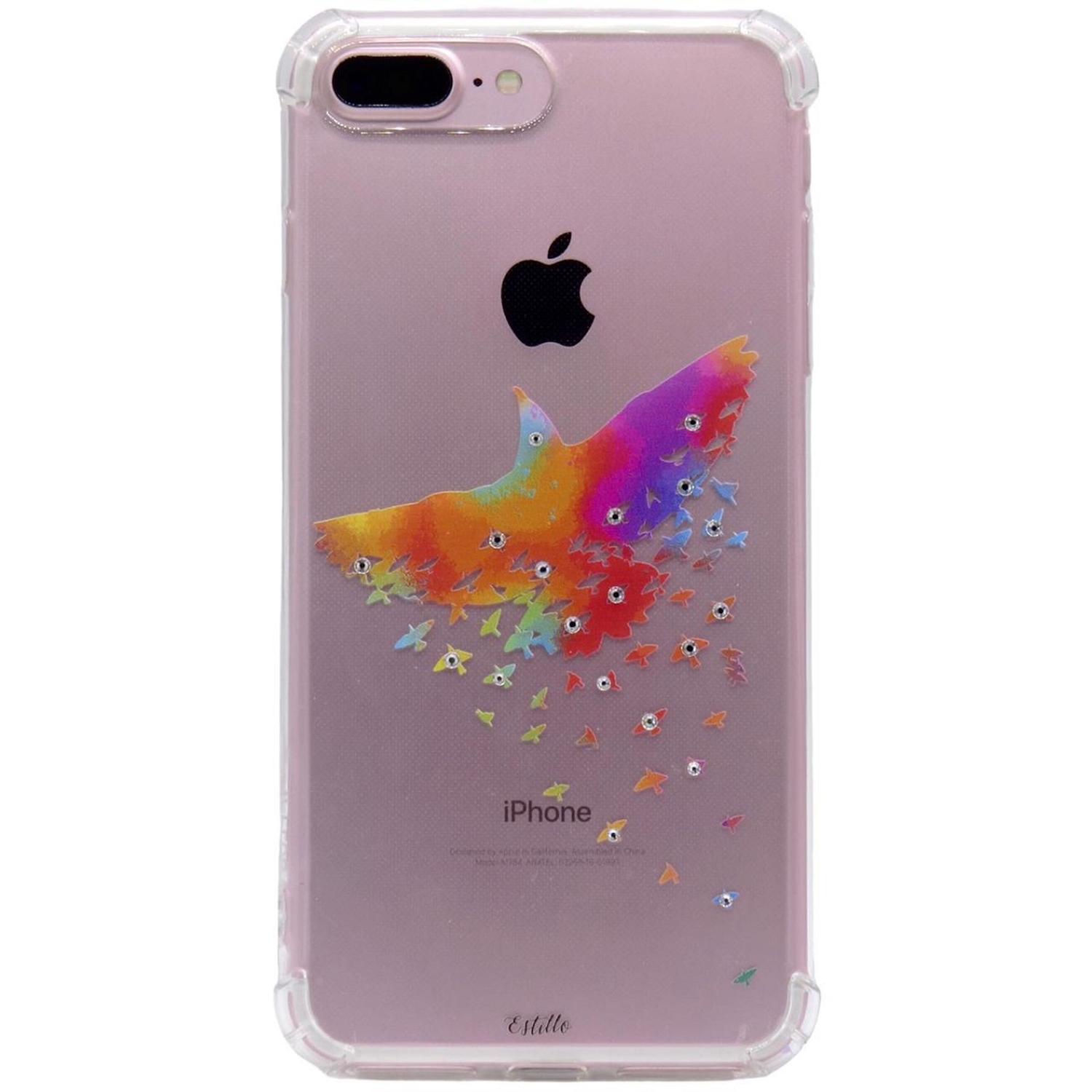 Capa Capinha Case iPhone7Plus/8Plus Cristal Estillo Anti Shock Feminina  passaro colorido - Capinha de Celular - Magazine Luiza