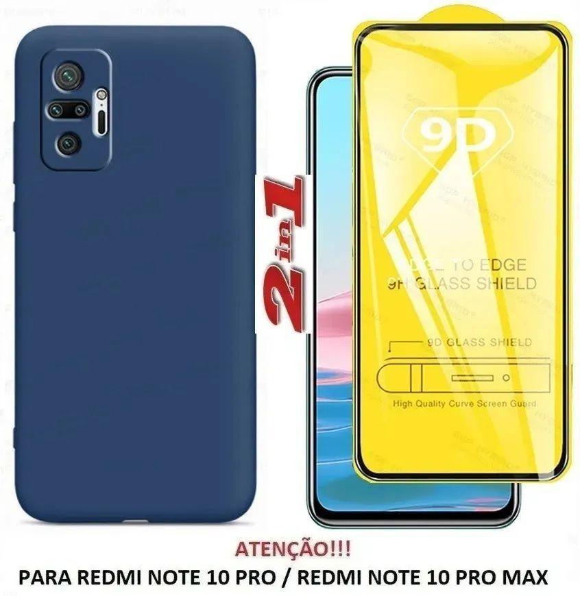 Capa Capinha Case Premium Protege Camera Redmi Note 10 Pro + Pelicula Vidro  9d - M5 - Película para Celular - Magazine Luiza