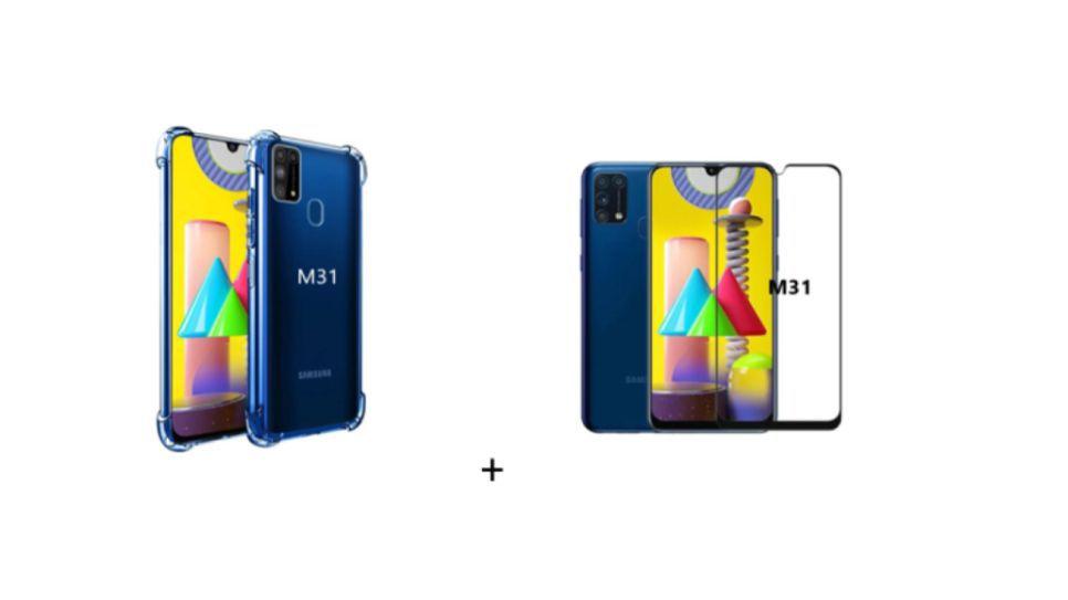 Capa Capinha Case Samsung Galaxy M31 Anti Shock + Película 3D 5D 9D  Blindada Cobre 100% Da Tela Borda Resistente - ELETRODU - Acessórios  Originais para Celular - Magazine Luiza