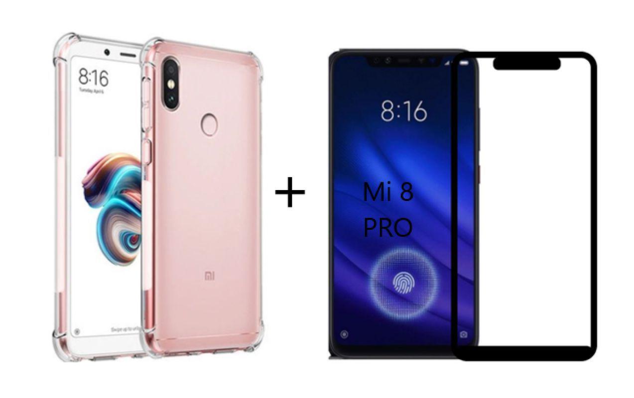 Capa Capinha Case Xiaomi Mi 8 Pro Anti Shock + Película 3D 6D 9D Blindada  Cobre 100% Da Tela Borda Resistente - Yellow Lens - Película para Celular -  Magazine Luiza