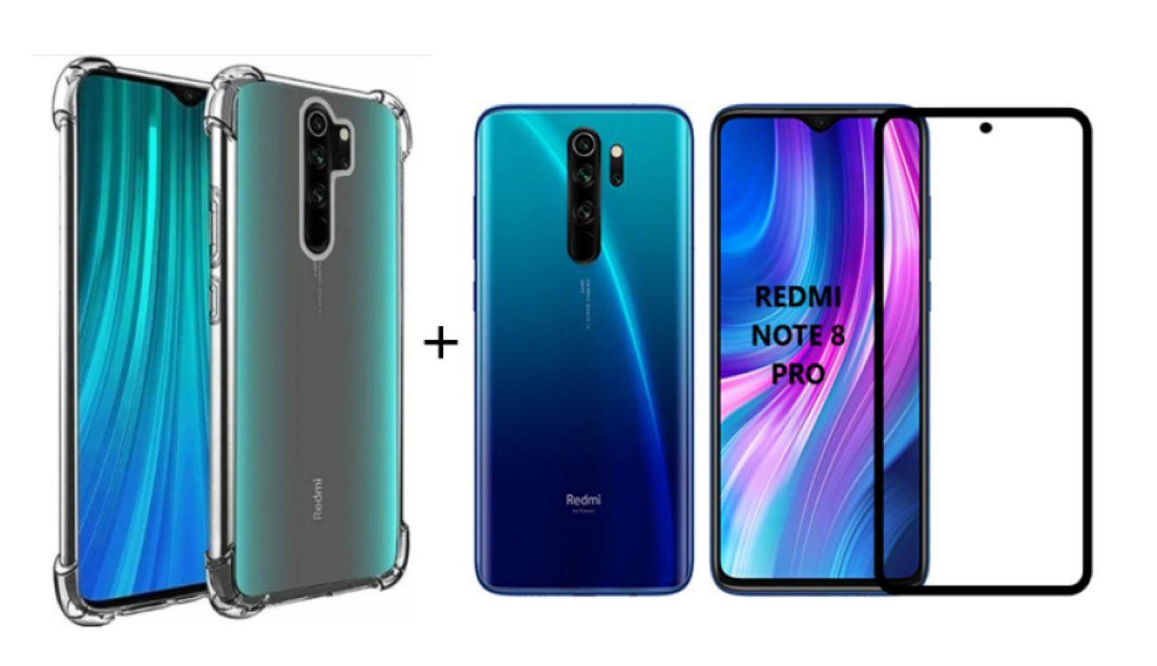 Capa Capinha Case Xiaomi Redmi Note 8 Pro Anti Shock + Película 3D 6D 9D  Blindada Cobre 100% Da Tela Borda Resistente - Yellow Lens - Kit Capinha e  Película para Celular - Magazine Luiza