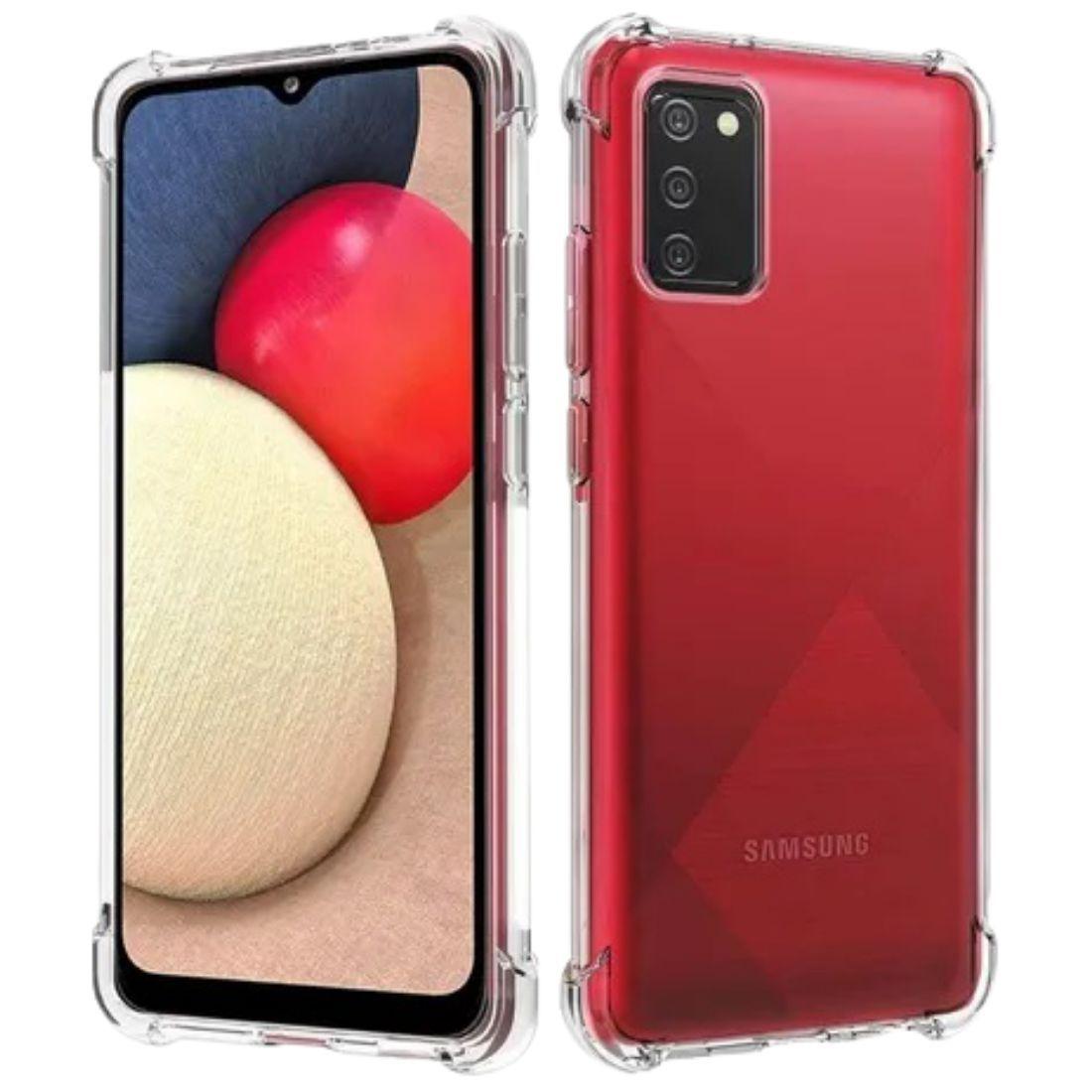 CAPA ARCO IRIS COM PROT. DE CÂMERA VERMELHO- SAMSUNG A02s - Loja Capa Fina  - O maior acervo de capas e acessórios para celular