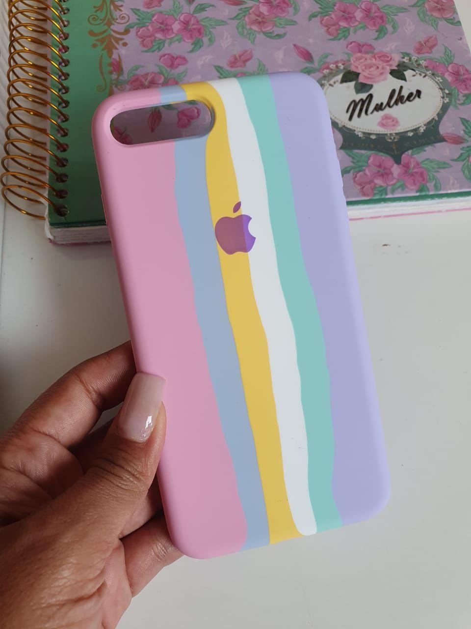 Capa Capinha de Silicone iPhone 8 Plus Arco Iris Algodão Doce - POP SHOP -  Capinha de Celular - Magazine Luiza