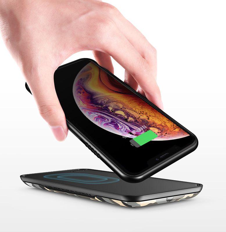 Capa Carregadora Para Iphone Xr 5000mah Magnética Rock