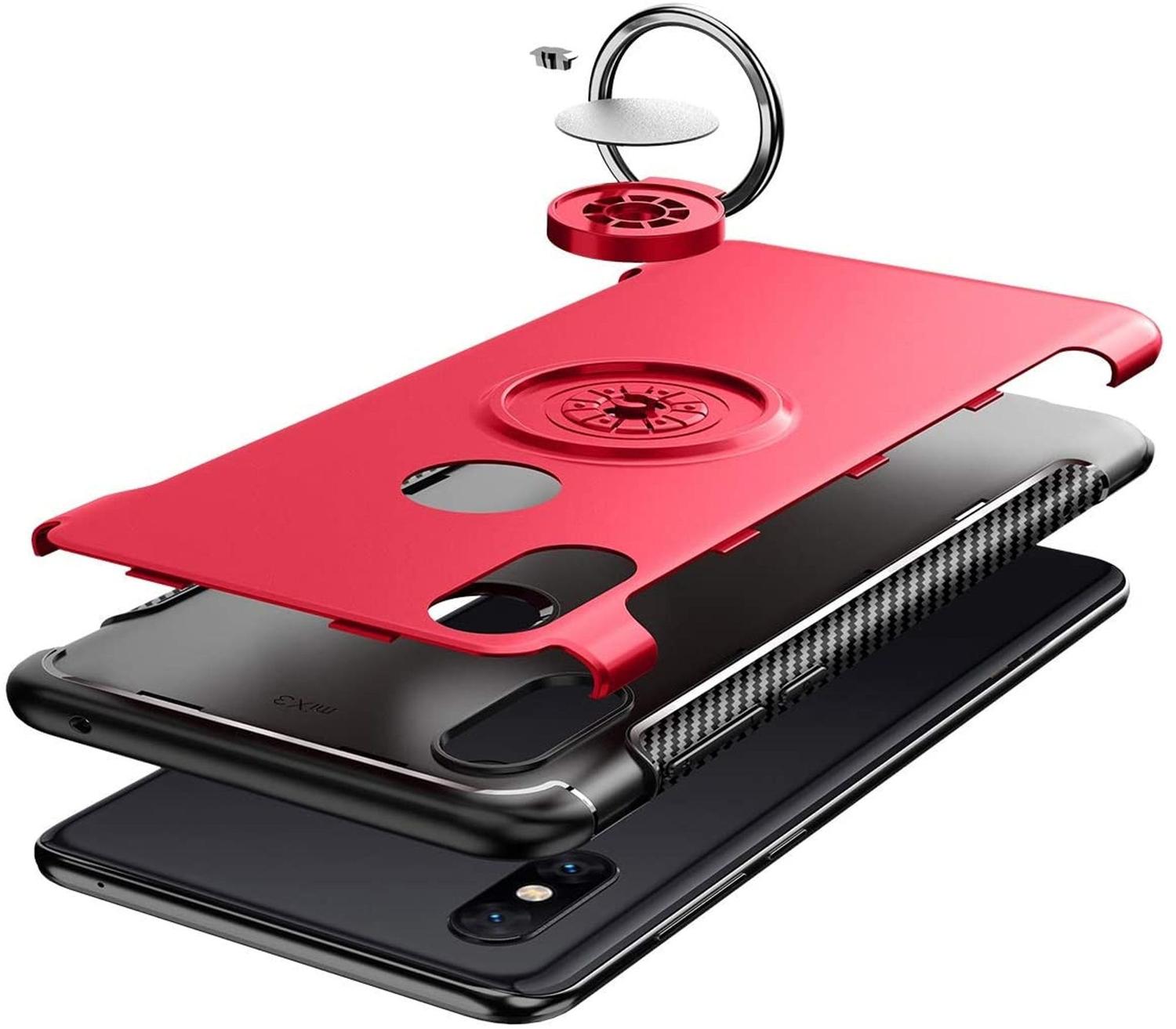 Capa Case Protetora Xiaomi Mi Mix 3 (Tela 6.3) Carbon Com Stand e Anel 360  - Preto - Capinha de Celular - Magazine Luiza