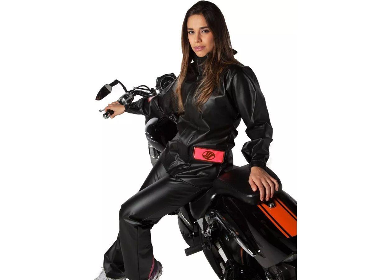 roupa feminina de moto