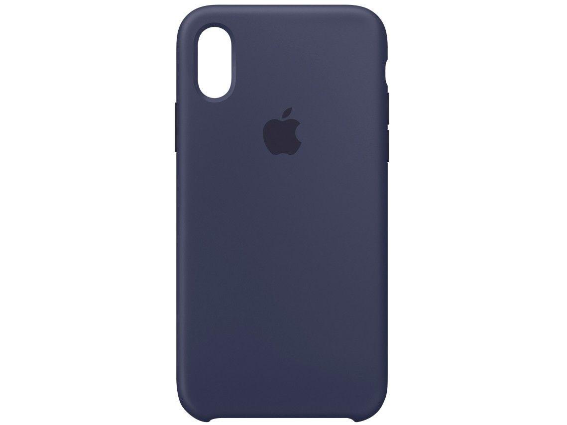 Capa de Silicone Azul Meia-noite para iPhone XS