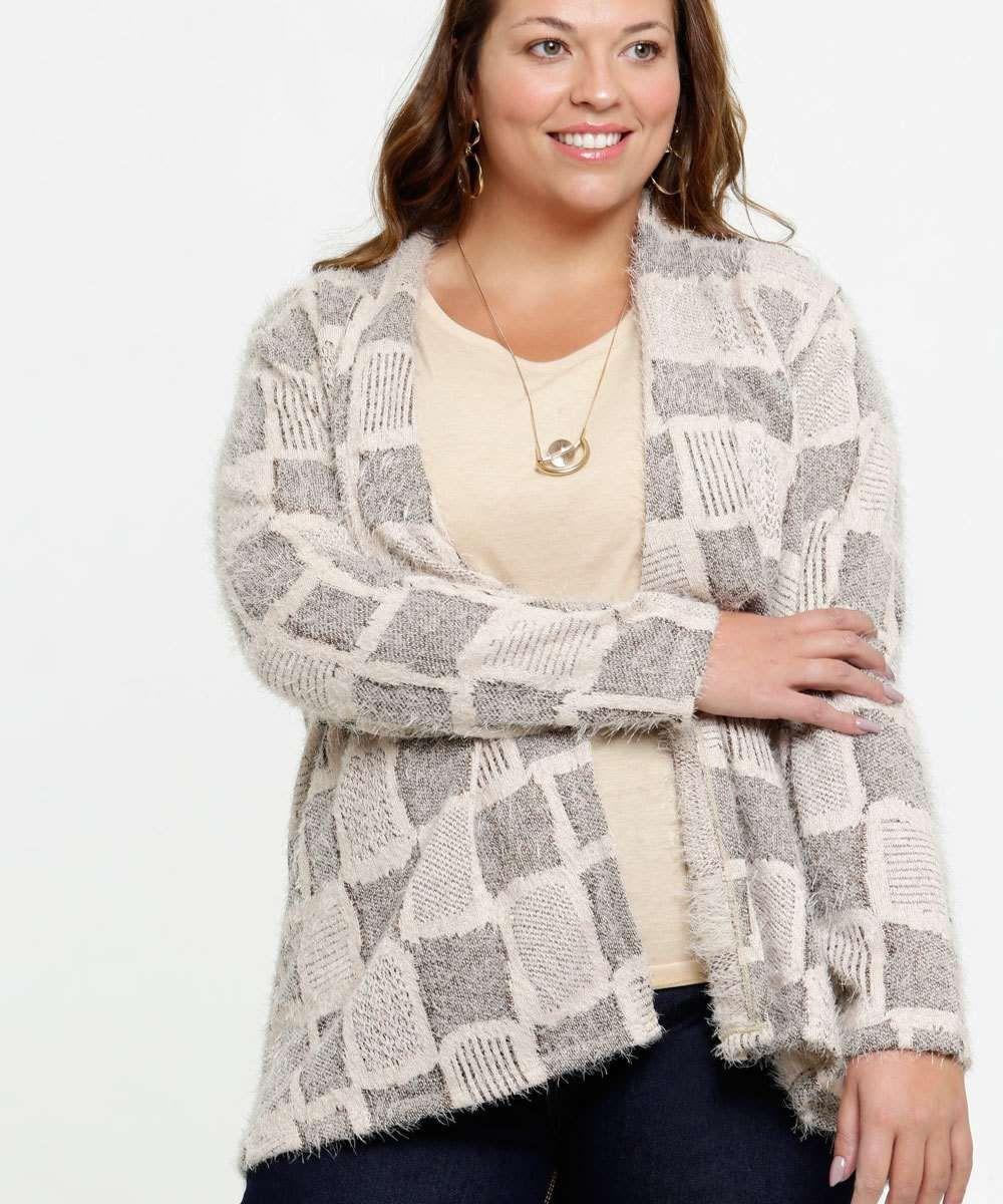 blusa felpuda plus size