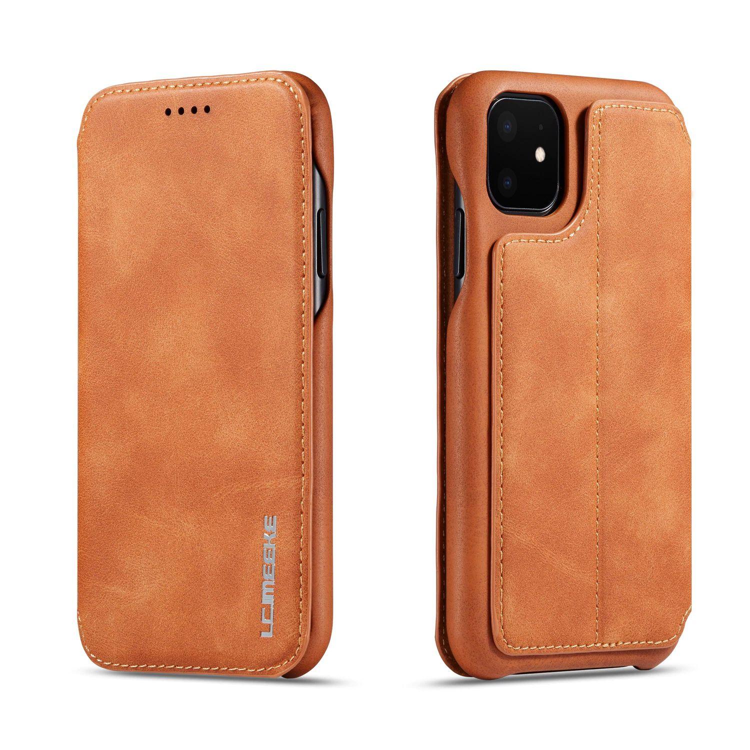 Capa Flip Carteira Lemeeke iPhone 11 Pro Max Marrom