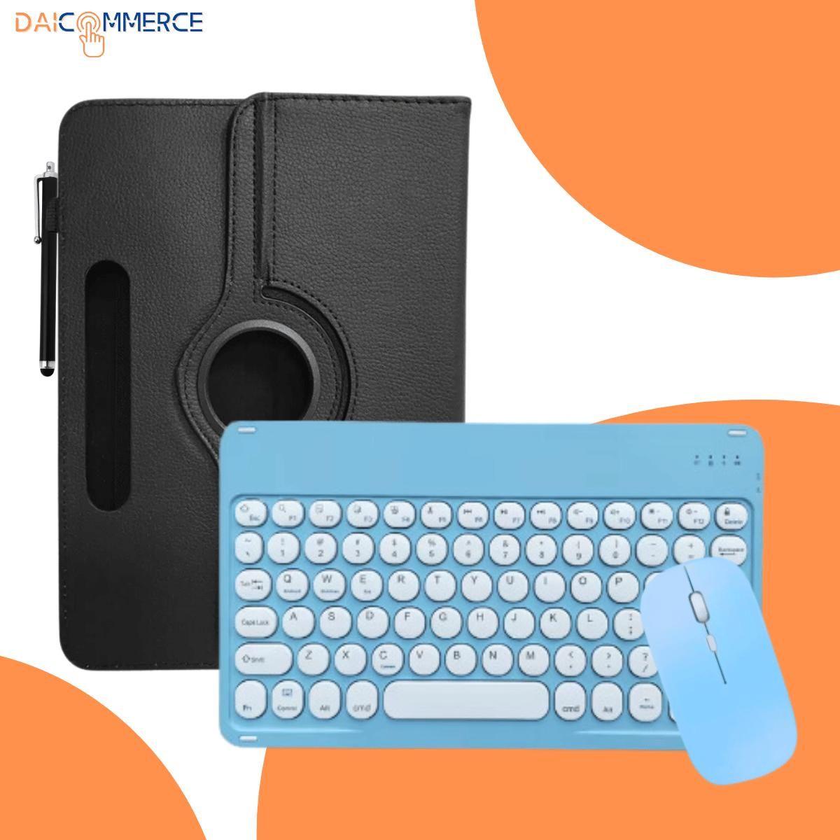 Imagem de Capa Giratória p/ Tablet Lenovo M9 + Teclado Bluetooth e Mouse