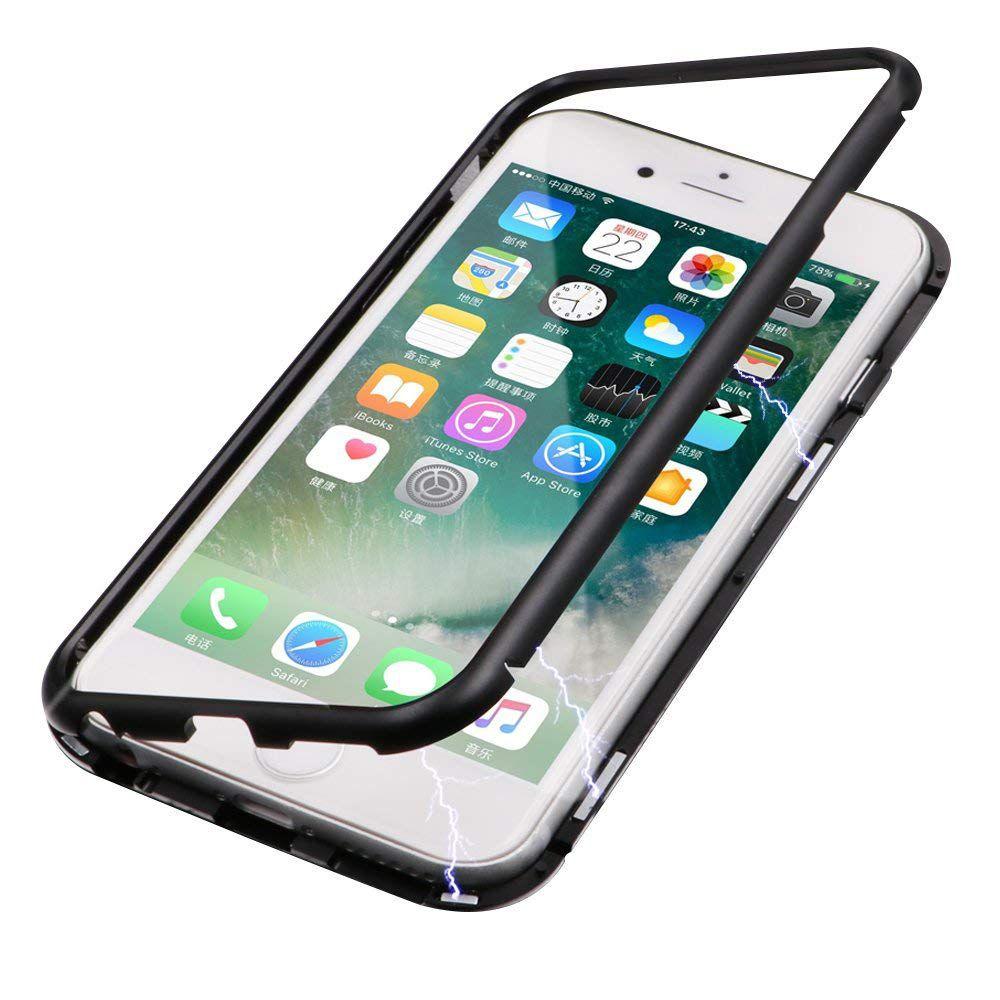 Capa Magnética para iPhone XR Vidro Temperado Preto