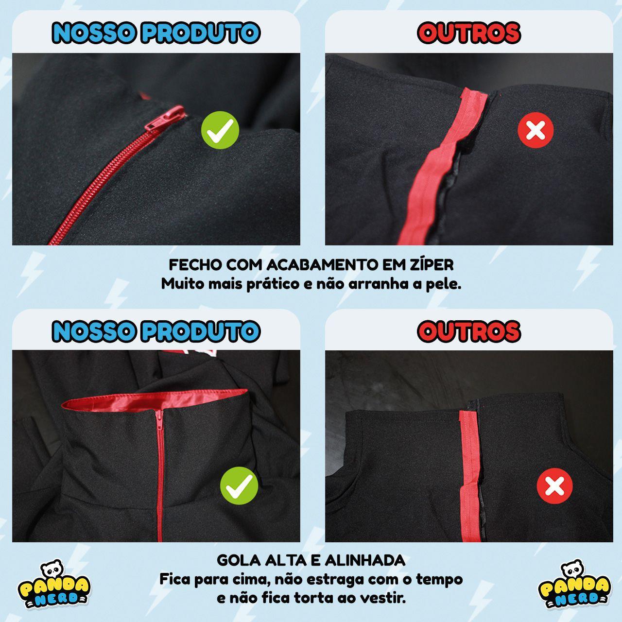 Capa Manto Akatsuki Itachi Uchiha Naruto Infantil e Adulto Bordada Fantasia  Cosplay Anime - Panda Nerd - Fantasias para Crianças - Magazine Luiza