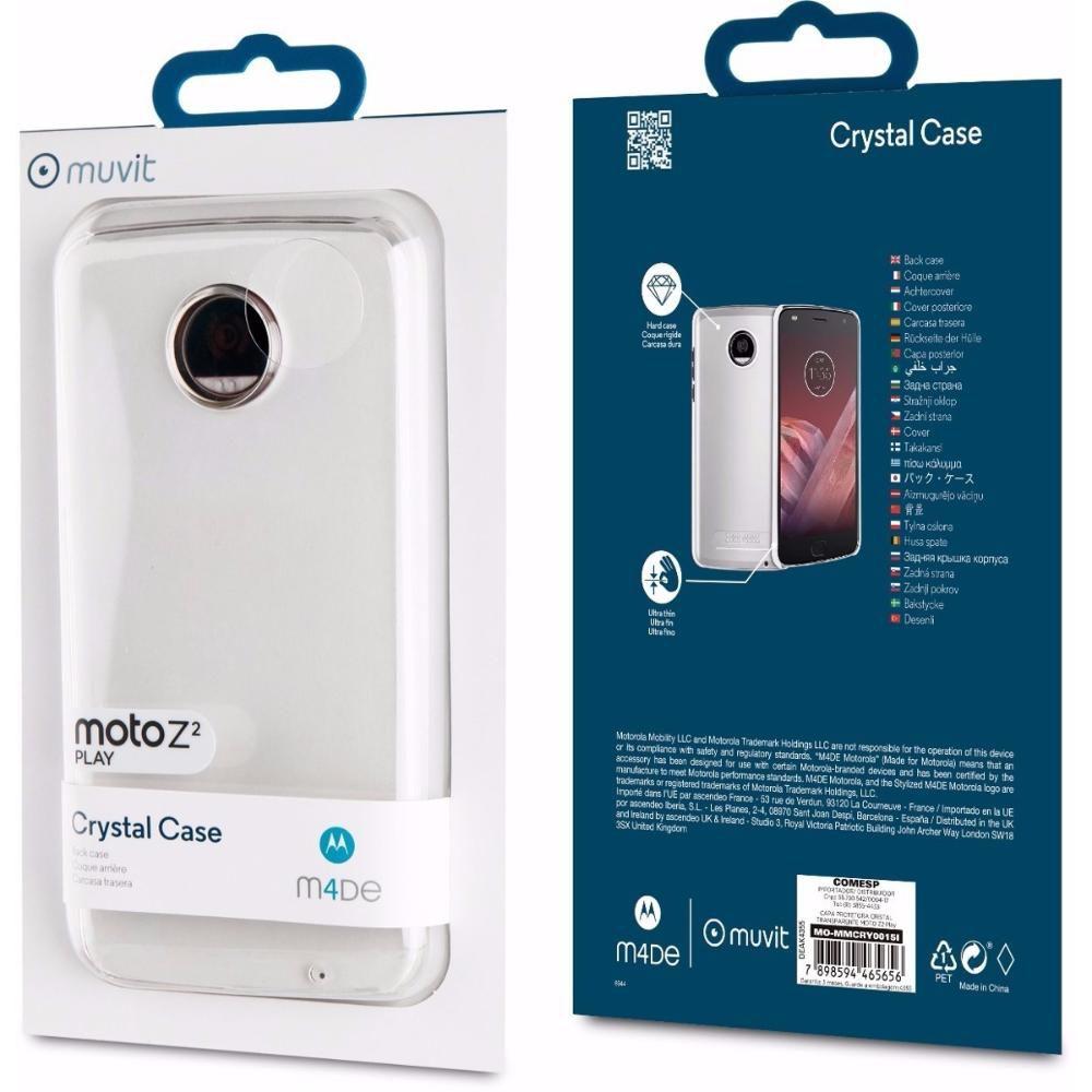 Capa Original Moto Z2 Play Motorola Muvit Transparente - Capinha de Celular  - Magazine Luiza