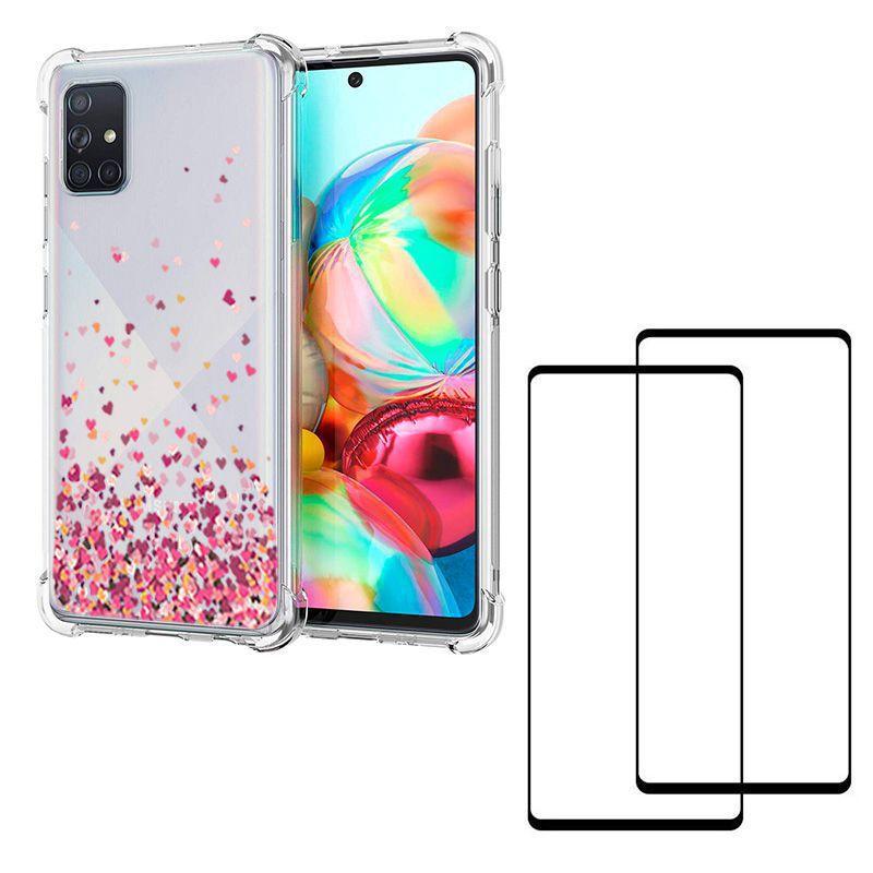 Capa Personalizada Corações AntiShock Galaxy A71 + 2x Películas Vidro 3D -  Coronitas Acessorios - Capinha de Celular - Magazine Luiza