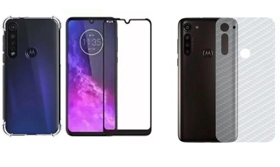 Capa Reforçada Moto G8 Power + Película Vidro 3D 5D + Película Verso  Carbono - Dv Acessorios - Kit Capinha e Película para Celular - Magazine  Luiza