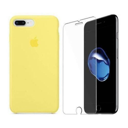 Capa Silicone Aveludado Iphone 7 Plus Amarelo + Película de Vidro -  ACESSÓRIOS IPHONE - Kit Capinha e Película para Celular - Magazine Luiza