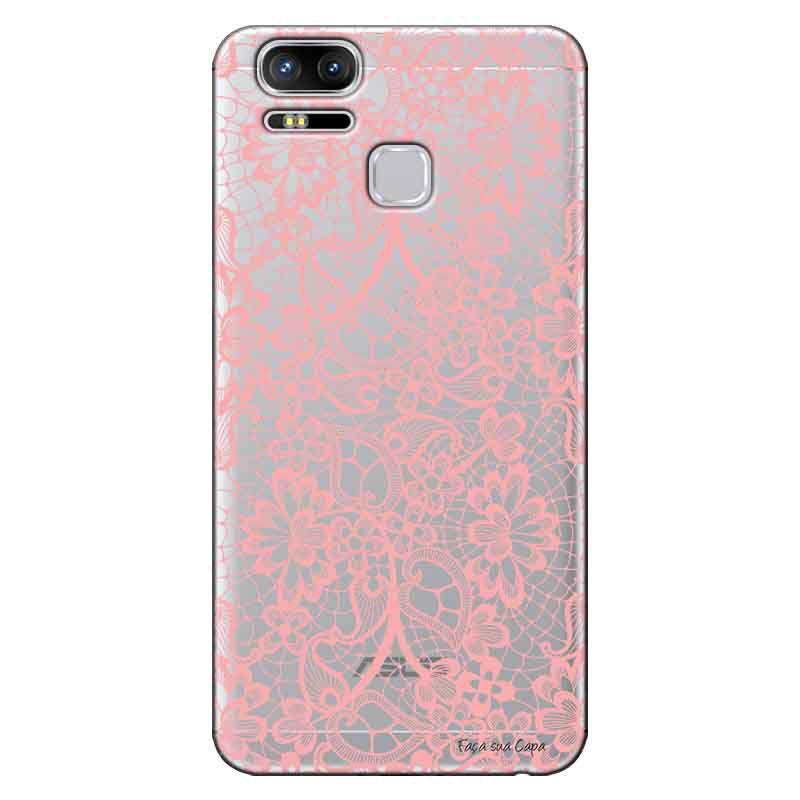 Capa Transparente Exclusiva para Asus Zenfone 3 Zoom ZE553KL Renda Rosa -  TP284 - Capinha de Celular - Magazine Luiza