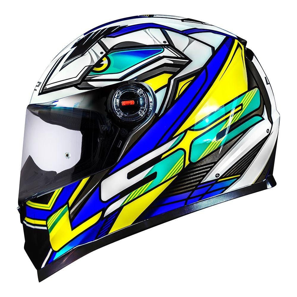 Capacete LS2 FF358 Xdron Azul Brilhante Masculino e Feminino Fechado Capacete de Moto Magazine Luiza