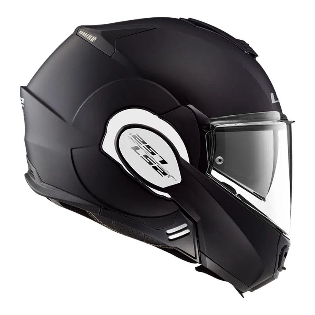Capacete Ls2 FF399 Valiant Modular Monocolor Matt Black Capacetes de
