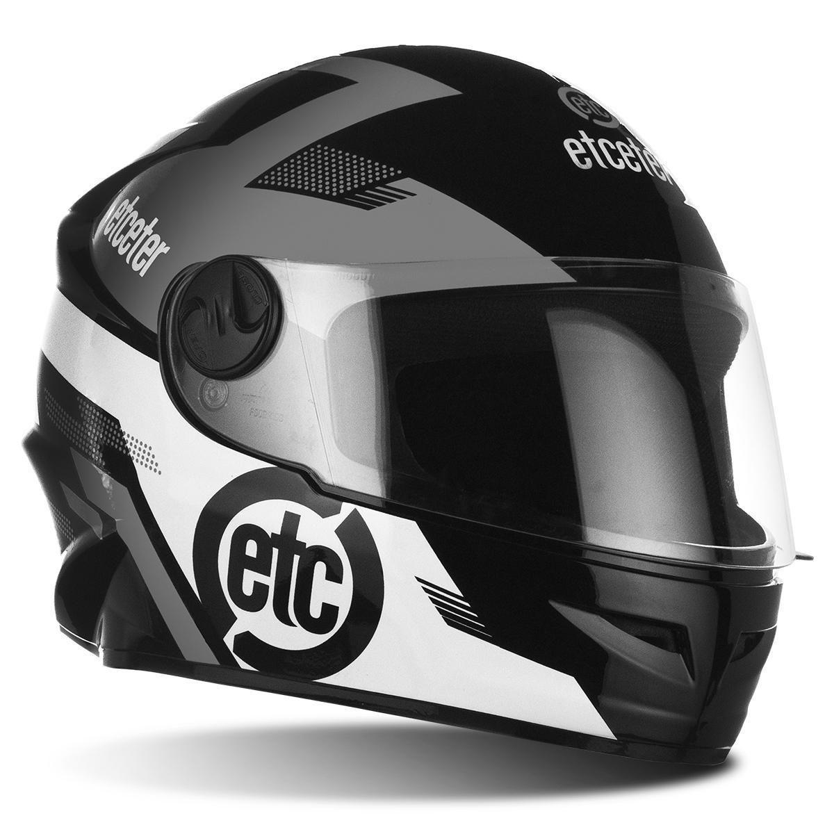 Capacete Moto Fechado Infantil Etceter Kids Cinza 54 - Capacete de ...