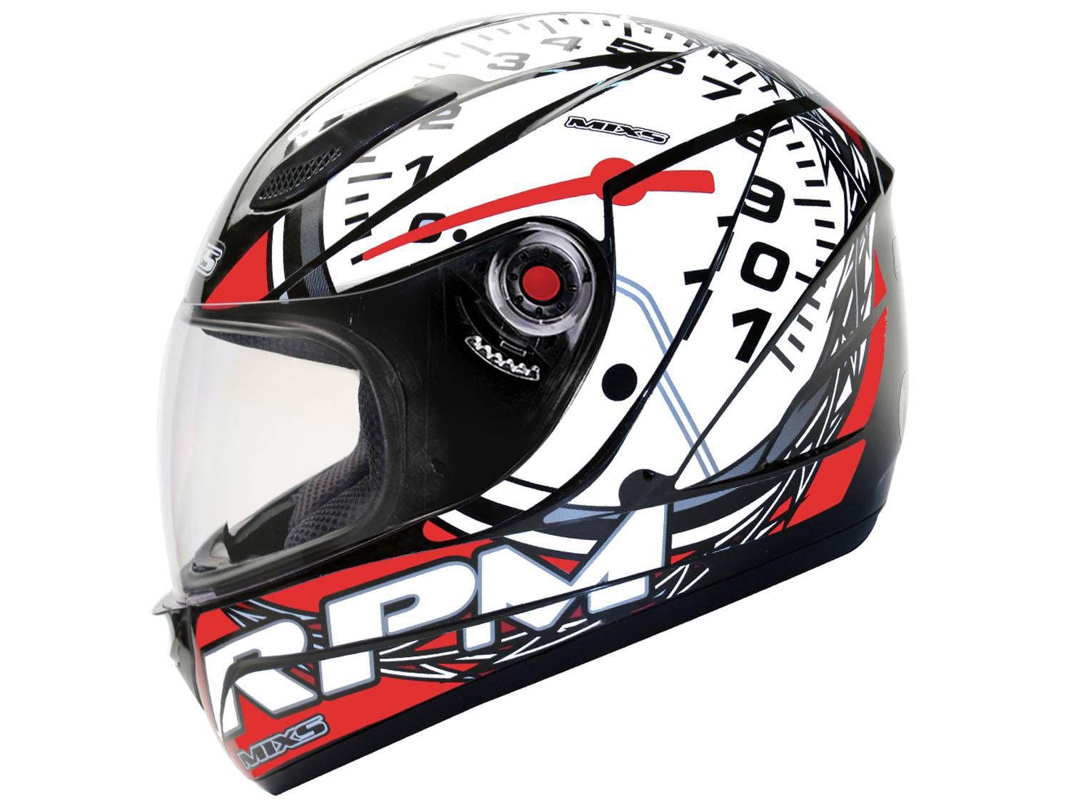Capacete MX Fokker RPM Mixs Preto e Branco - Tam. 58 - Capacetes de ...