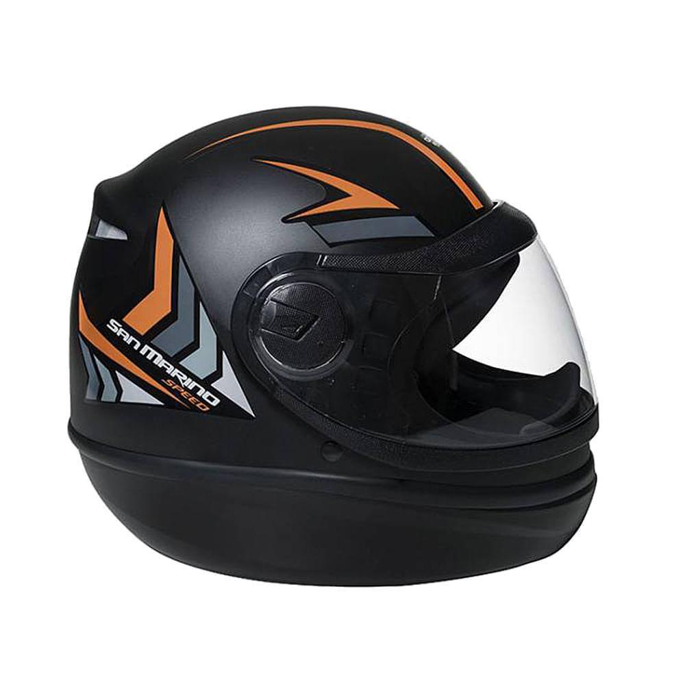 Capacete San Marino Speed One Original Preto/Laranja TAM 58 - Taurus ...
