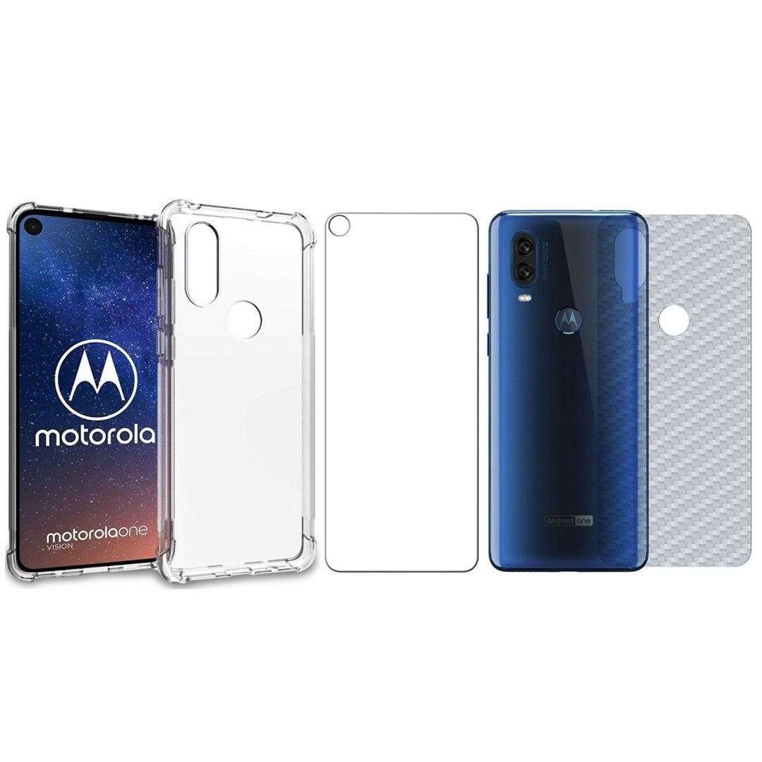 Capinha Antichoque Pelicula Vidro e Traseira Moto One Vision - HRebos - Kit  Capinha e Película para Celular - Magazine Luiza