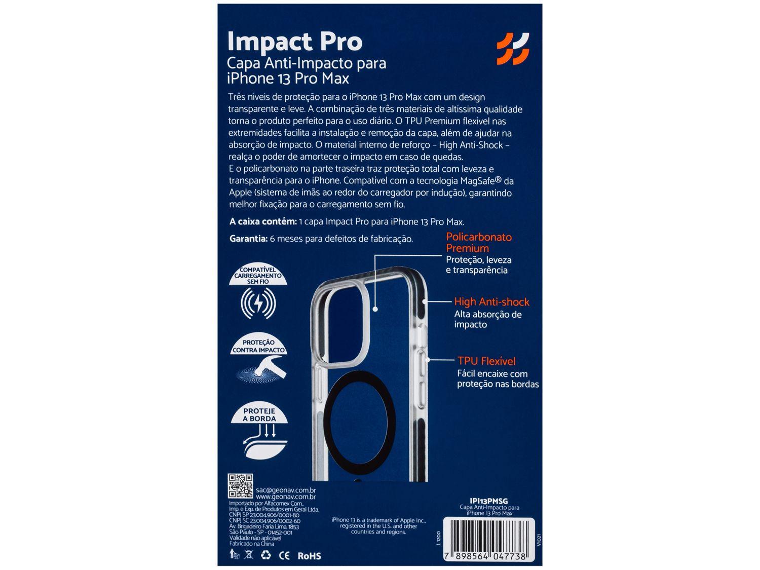 Capinha/Case Impact Pro Anti Impacto Iphone 13 Pro