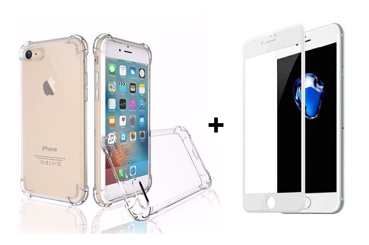 Capinha Compatível Com iPhone 6 6s 7 8 Plus Anti Impacto + Película 5D -  Smart Select - Kit Capinha e Película para Celular - Magazine Luiza