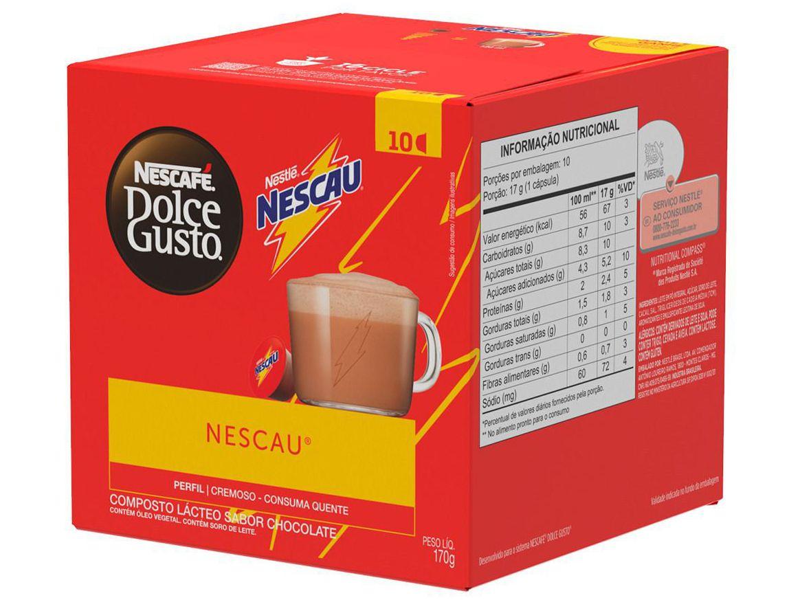 Cápsula Achocolatado Nescafé Dolce Gusto Sabor Nescau 10 Cápsulas