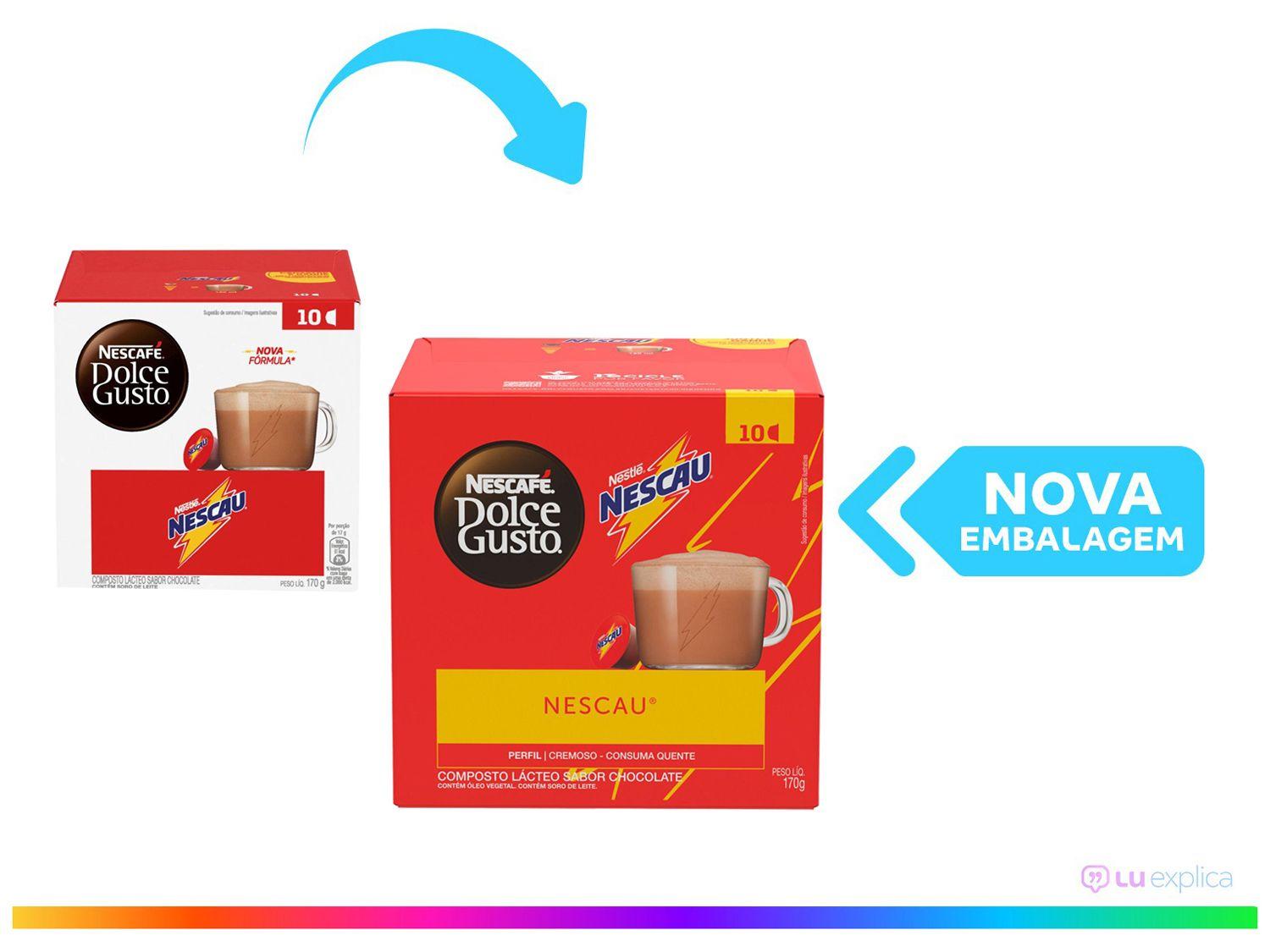 Cápsula Achocolatado Nescafé Dolce Gusto Sabor Nescau 10 Cápsulas