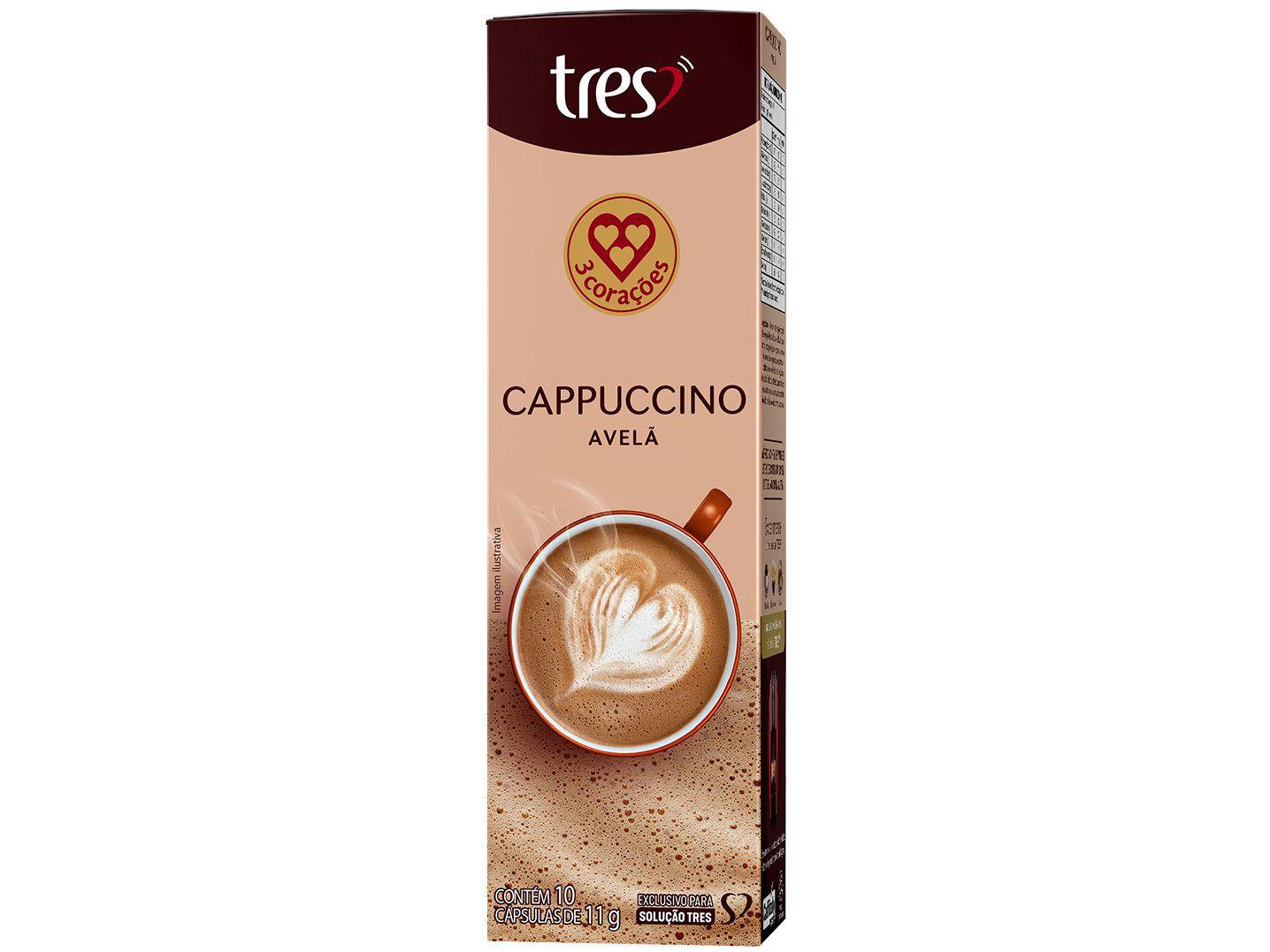 Cápsula Cappuccino Avelã TRES 3 Corações