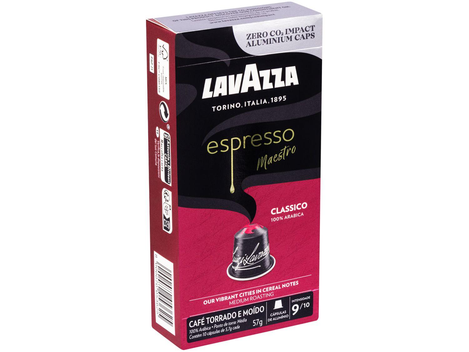 Cápsula de Café Clássico Lavazza Espresso 100% Arábica Maestro 10 Cápsulas